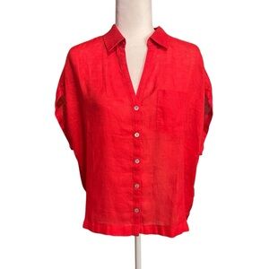 C&C California linen boxy business casual eco friendly retro glam shirt